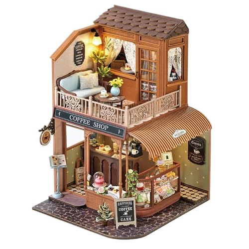 Mini Doll House Building Kit - DIY Miniature Puppenhaus für Kinder | Holz mit transparenter Schutzhülle, kreatives Handwerksspielzeug für Teenager, Kinder, Jugendliche, Familie Mini Doll House Building Kit - DIY Miniature Puppenhaus für Kinder | Holz mit transparenter Schutzhülle, kreatives Handwerksspielzeug für Teenager, Kinder, Jugendliche, Familie von Pzuryhg
