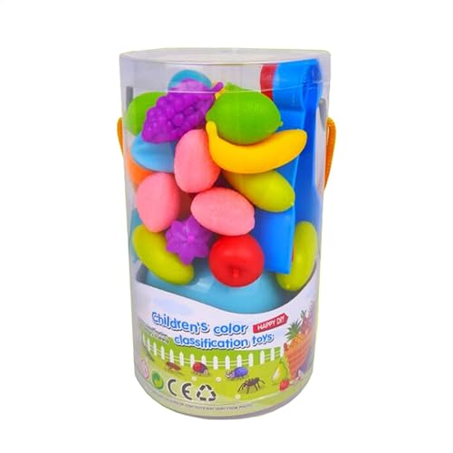 Obsterkennungsspielzeug für Vorschulkinder, Früchte zählen für Kleinkinder, pädagogisches Obst-Matching-Spielzeug, Obst-Zählaktivität für Kleinkinder, Frühlern-Obstspielzeug, passendes Vorschul-Spielz von Pzuryhg