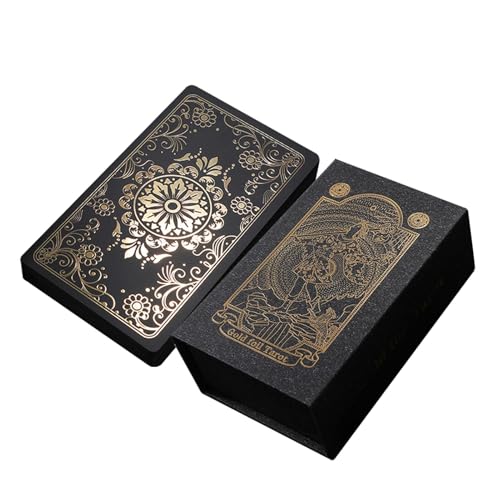 Oracle Deck, 78-Piece Tarot Cards, Black Gilding Tarot, Parties Favor Tarot, Family Board Game, Magician Tarot Cards, Interactive Card Game, Elegant Prediction Oracle Cards for Parties von Pzuryhg