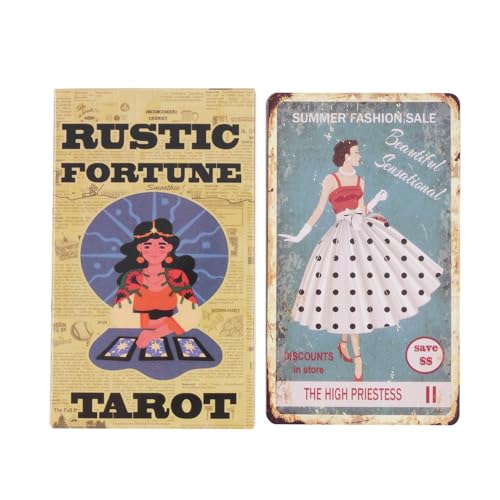 Original Tarotkarten Set, Anfänger Tarotkarten, 80 Stück Tarotkarten Set, Tarot Wahrsagerkarten, Lady Orakel Tarotkarten Spiel, Tarot-Lesekarten für Erwachsene von Pzuryhg