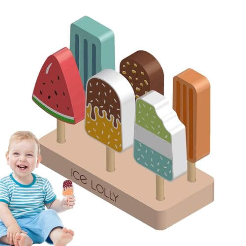 Play Ice Cream Set for Kids, Ice Lolly Pop Pretend Play Food Toys, Educational Toys for Kids, Role Playing Game Toys, Pretend Playset for Kids Ages 3+, Ice Cream Pretend Play, Kids Ice Cream Toy von Pzuryhg