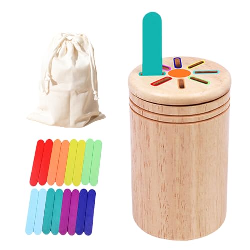 Pzuryhg Color Sorting Toy, Wooden Sensory Game, Fine Motor Activity for, Travel Educational Toy for 1–3 Year Olds, Preschool Learning Tool, Hand-Eye Coordination Builder Pzuryhg Color Sorting Toy, Wooden Sensory Game, Fine Motor Activity for, Travel Educational Toy for 1–3 Year Olds, Preschool Learning Tool, Hand-Eye Coordination Builder von Pzuryhg