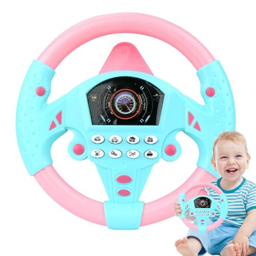 Pzuryhg Driving Toy, Steering Wheel, Interactive Pretend Driving Toys Driving Game, Early Education Sounding Toy, Kids Driving Toy, Fake Steering Wheel with Suction Cup for Birthday Holiday von Pzuryhg