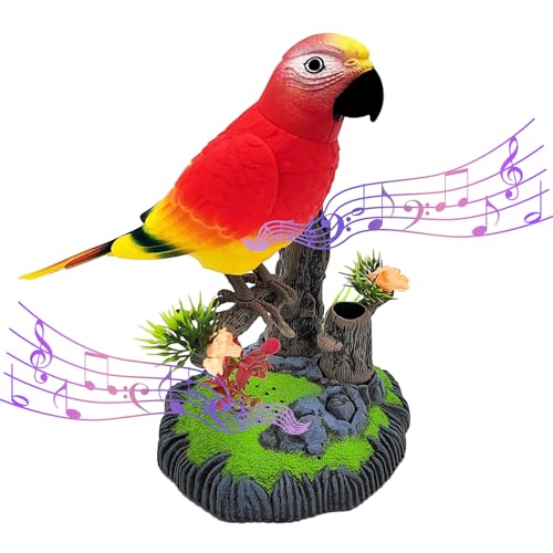 Pzuryhg Electronic Talking Parrot Bird Toy with Motion Sensor, Realistic Chirping Sound and Head Movement, Fun Interactive Toy for Kids and Adults, Home Decoration, Perfect for Desk Or Bedroom Pzuryhg Electronic Talking Parrot Bird Toy with Motion Sensor, Realistic Chirping Sound and Head Movement, Fun Interactive Toy for Kids and Adults, Home Decoration, Perfect for Desk Or Bedroom von Pzuryhg