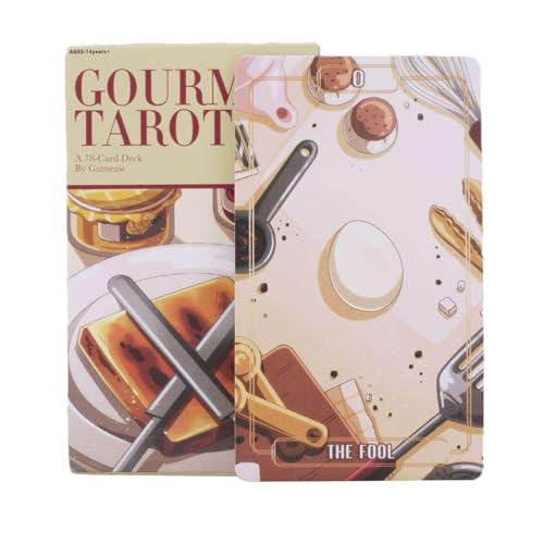 Pzuryhg Gourmet Tarot, Fortune Telling Deck, Divination Tarot Cards, 78 Card Deck, Table Games Set, Tarot Card Game, Divination Tarot Deck for Beginners and Professional Player von Pzuryhg