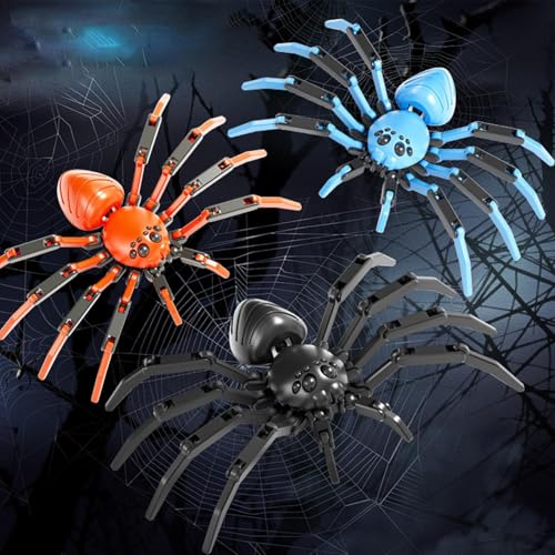 Pzuryhg Halloween 3D Printed Spider, 3D Printed Toy, 3 Pieces Simulation Super Large Spider Toy Model, Funny Spider Animal Model With Flexible Joints, Spider Trick Scary Realistic Spider Prank Figures von Pzuryhg