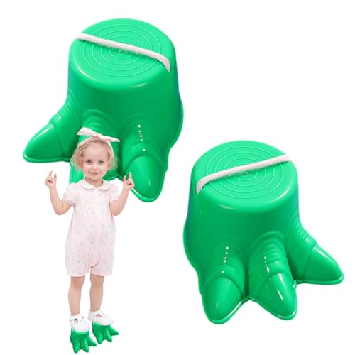 Pzuryhg Kid Stilts, Children Walking Stilts, Walking Buckets Big Feet Stilts 2PCS Dinosaur Foot Shape, 15x8.5x12cm Balancing Stilts Anti-Slip Classic Picnic Game Set for Kids Parties von Pzuryhg