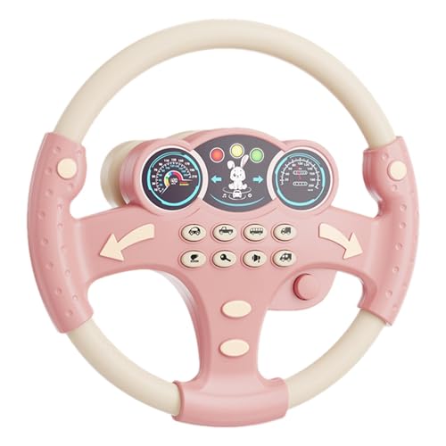 Pzuryhg Steering Wheel Toy, Kids Steering Wheel, Music-Enabled Steering Wheel, Pretend Play Steering Wheel, Educational Steering Wheel, Rechargeable Learning and Educational Toys for Kids 20x20x5.5cm von Pzuryhg