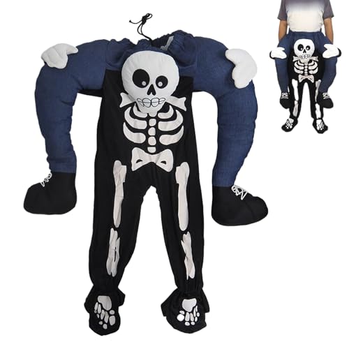 Skelett -Cosplay -Outfit - Halloween -Kostümkleidung für Männer und Frauen | Neuheit Design mit Polyester & Sponge Build für Erwachsene Geburtstagsdrama School Show Cosplay Party Skelett -Cosplay -Outfit - Halloween -Kostümkleidung für Männer und Frauen | Neuheit Design mit Polyester & Sponge Build für Erwachsene Geburtstagsdrama School Show Cosplay Party von Pzuryhg