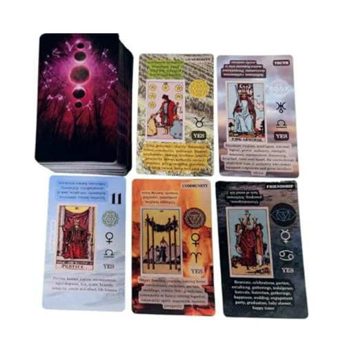 Tarot Cards Set, 78 Card Deck, Fortune Telling Game, Divination Card Set, Tarot for Beginners, Classic Tarot Set, English Tarot Deck, Beginner Classic Tarot Deck for Gatherings von Pzuryhg