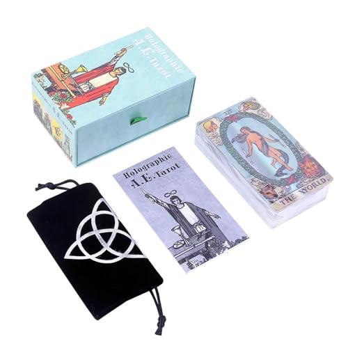 Tarot Reading Cards, Interactive Tarot Game, English Tarot Cards, Tarot Cards, Oracle Tarot with Pouch, Tarot Learning Cards, Starter Tarot Set, Interactive Tarot Game for Beginners von Pzuryhg