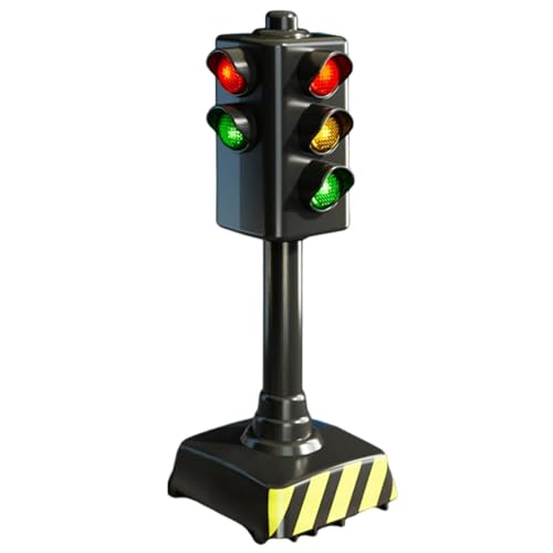 Traffic Light Toy, Stop Light Model, Educational Traffic Signal, Crosswalk Signal Toy, Traffic Indicator Toy, Kids Toy with Light & Sounds, 12.5x4cm Interactive Safety Toy for Kids Boys Girls von Pzuryhg