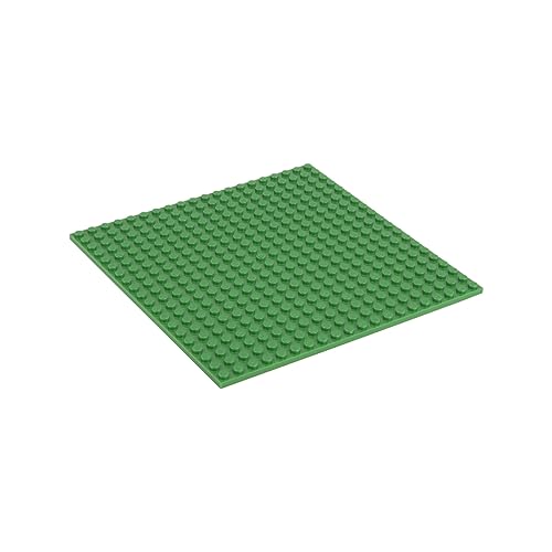 Q-Bricks Bauplatte | quadratische Grundplatte mit 20x20 Noppen als Basis für Konstruktionen | Farbe Signalgrün von Q-Bricks