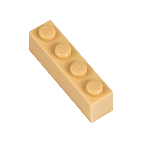 Q-Bricks Beutel 250Stck. Bausteine 1x4 Sandgelb 595 von Q-Bricks