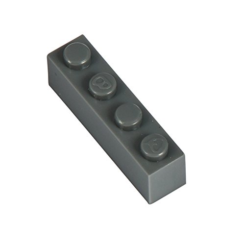 Q-BRICKS Beutel 1000Stck. Bausteine 1x4 Staubgrau 851 von Q-BRICKS