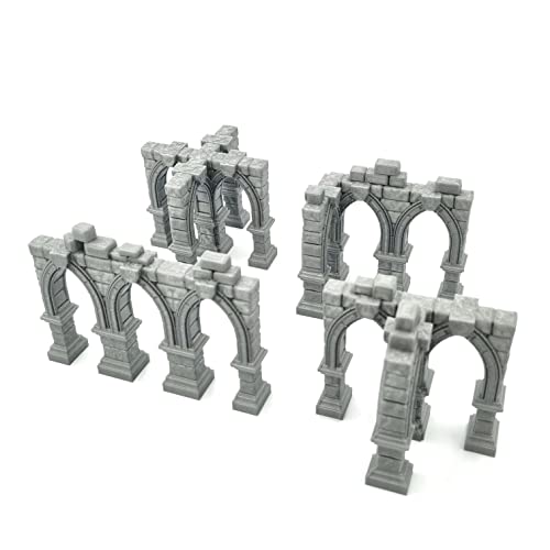 QP3D – Battle Ruined Building Pillars Wand, Terrain Scenery for Tabletop & RPG 28–32 mm Miniaturen Wargame Props DnD D&D, 3D Printed and Paintable von Q P Quality Printing 3D