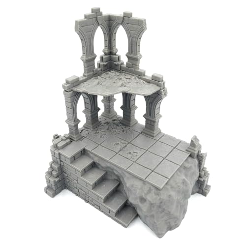 QP3D - Battle Ruined Pillars Building, Terrain Scenery for Tabletop & RPG 28-32mm Miniatures Wargame Props DND D&D, 3D Printed and Paintable von Q P Quality Printing 3D