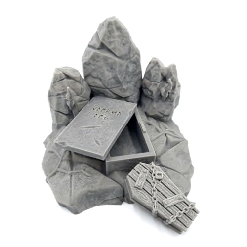 QP3D Fantasy Grave Rocks, Streugelandschaft für Tischplatte und RPG, 28–32 mm, Miniaturen, Kriegsspiele, Requisiten DND D&D, 3D-gedruckt und bemalbar von Q P Quality Printing 3D