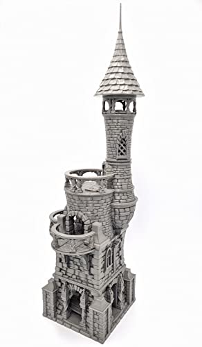 QP3D – Raven Tower House – Fantasy Building Terrain Scenery for Tabletop & RPG 28-32mm Miniatures Wargame Props DND D&D, 3D Printed and Paintable von Q P Quality Printing 3D