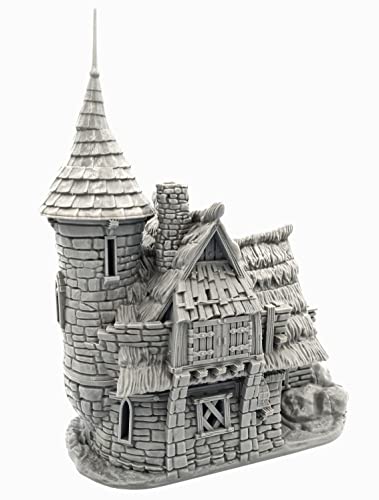 QP3D – Thistlewick Cottage House – Fantasy Terrain Landschaft für Tischplatte und RPG, 28–32 mm, Miniaturen, Kriegsspiel-Requisiten, DND D&D, 3D-gedruckt und bemalbar von Q P Quality Printing 3D