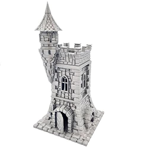 QP3D - Watchman's Tower Wizard's Terrain Scenery for Tabletop & RPG 28-32mm Miniatures Wargame Props DND D&D, 3D Printed and Paintable von Q P Quality Printing 3D