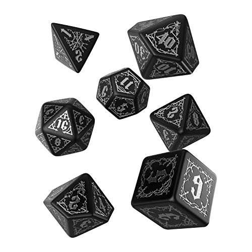 Q-Workshop BSU37 - Bloodsucker Black & silver Dice Set (7), Keine von Q Workshop