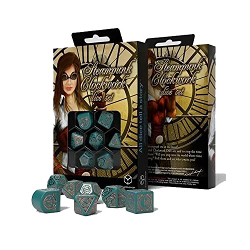 Q-Workshop QWOSTC4H - Steampunk Clockwork Nautical Apparatus Modern Dice Set (7) von Q Workshop