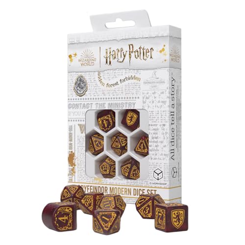 Q-Workshop 98533 Harry Potter Gryffindor Modern Dice Red by Cardgame von Q Workshop