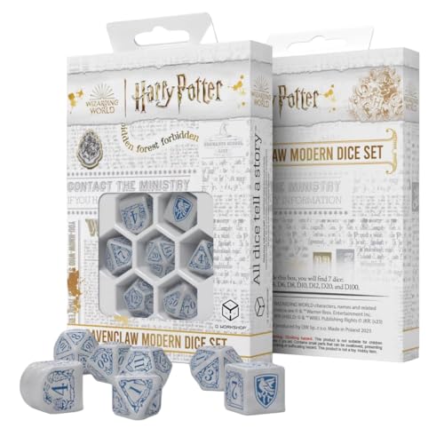 Q-Workshop Harry Potter - Ravenclaw Modern Dice Set - White von Q Workshop