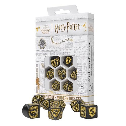 Q-Workshop Harry Potter - Hufflepuff Modern Dice Set - Black von Q Workshop