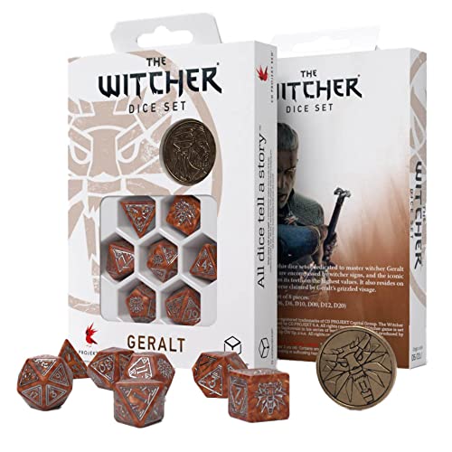 Q-Workshop QWOWGE3U The Witcher Dice Set: Geralt – The Monster Slayer (7) von Q Workshop