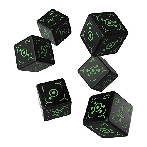 Q-Workshop QWO6IE21 - Brettspiele Ingress D6 Dice Set, Enlightened von Q Workshop