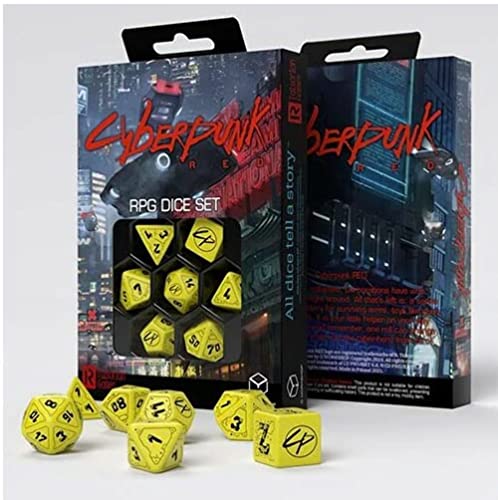 Q-Workshop QWOCPU58 Cyberpunk Red Dice Set: Danger Zone (7) von Q Workshop