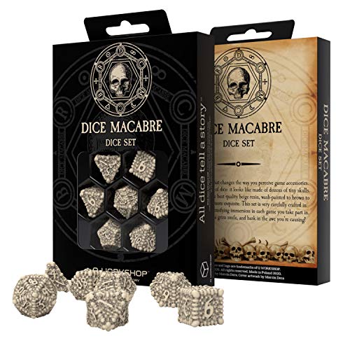 Q-Workshop DMR3G - Dice Macabre Dice Set (7) von Q Workshop