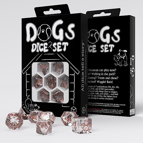 Q-Workshop QWOSDOG4 Dogs Dice Set: Bubbles (7) von Q Workshop