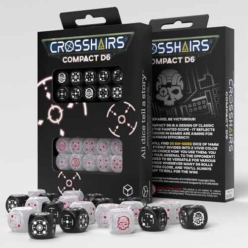 Q-Workshop QWOSTCA5 Crosshairs Compact D6: Black & Pearl, 14mm von Q Workshop