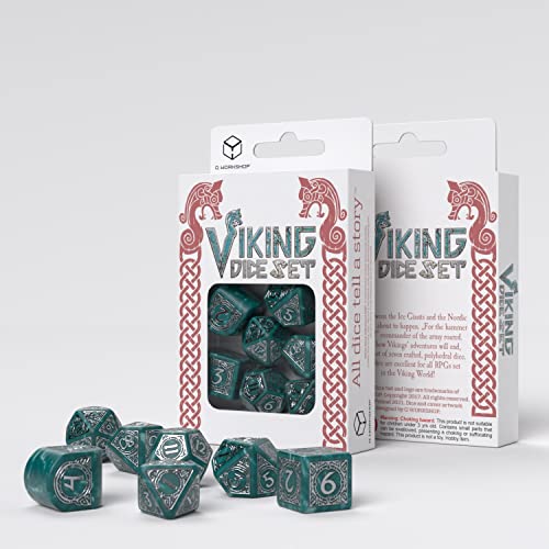 Q-Workshop QWOVIK4S Viking Modern Dice Set: Mjolnir (7) von Q Workshop