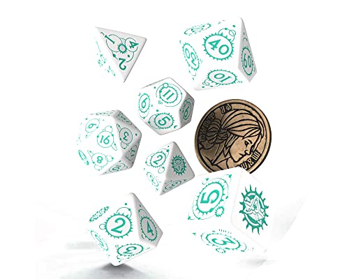 Q-Workshop QWOWCI4Q - The Witcher Dice Set: Ciri - The Law of Surprise (7), White, 15 x 2.5 x 10.5 cm von Q Workshop