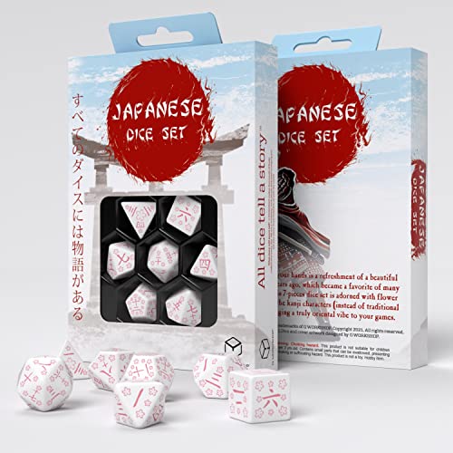 Q-Workshop QWOKAN3Y Japanese Dice Set – Cherry Blossoms Petals (7) von Q Workshop