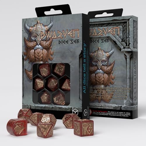 Q-Workshop QWORDWA9 Dwarven Dice Set: Jewels (7) von Q Workshop