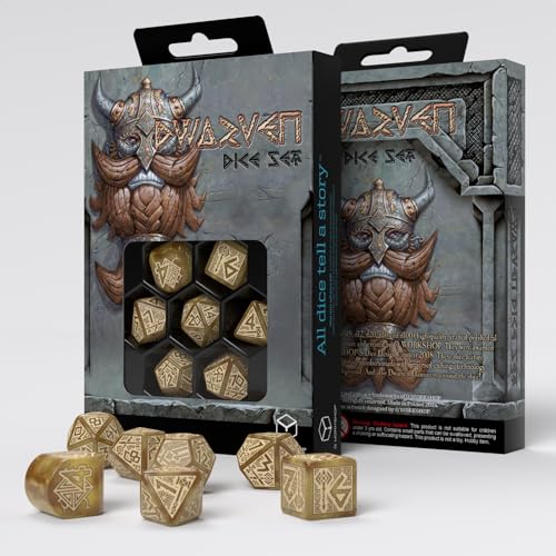 Q-Workshop Dwarven Dice Set: Gold (7) von Q Workshop