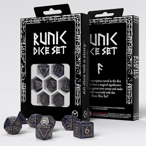 Runic Mixed-Blue & Gold Dice Set Runic Mixed-Blue & Gold Dice Set von Q Workshop