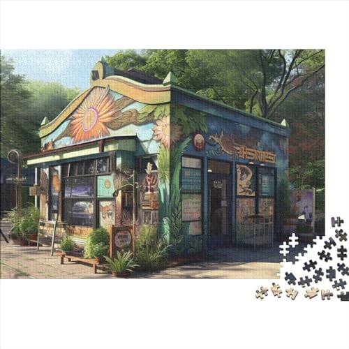 Convenience Store Puzzle 1000 Teile Legespiel Schwierigkeitsgrad Logikspiel Kleinstsupermärkte Geistige Herausforderung Entspannung Durch Puzzeln Grips-Spiel 1000pcs (75x50cm) von QAHSWIALN