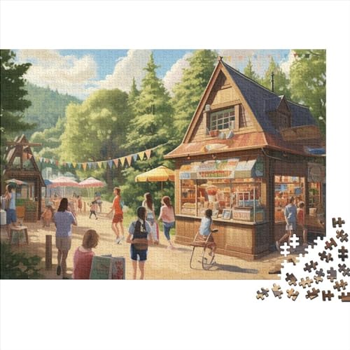 Convenience Store Puzzle 500 Teile Puzzle-Herausforderung Geduldsspiel Kleinstsupermärkte Herausfordernde Geistige Herausforderung Herausfordernde Unterhaltung Grips-Spiel 500pcs (52x38cm) von QAHSWIALN