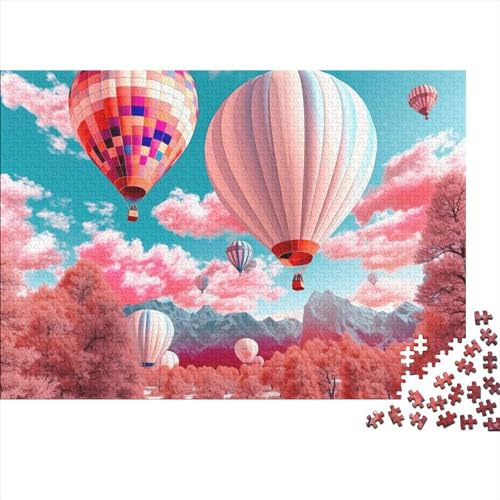 Heißluftballon Puzzle 1000 Teile Legespiel Schwierigkeitsgrad Logikspiel Bunte Heißluftballons Kinder Puzzle Herausfordernde Unterhaltung Zeitvertreib Für Alle Altersgruppen 1000pcs (75x50cm) von QAHSWIALN