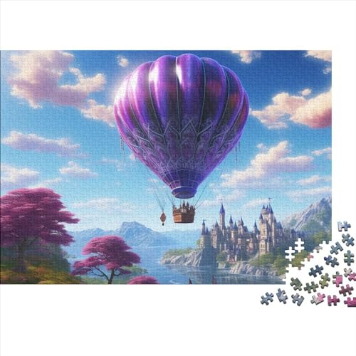 Heißluftballon Puzzle 1000 Teile Puzzle-Herausforderung Geduldsspiel Logikspiel Geistige Herausforderung Bunte Heißluftballons Herausfordernde Unterhaltung Grips-Spiel 1000pcs (75x50cm) von QAHSWIALN