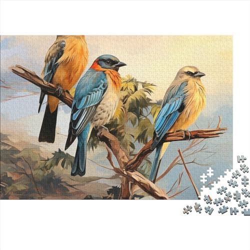 Rotkehlchen Puzzle 1000 Teile Geduldsspiel Herausfordernde Geistige Schöner Mockingbird Herausforderung Entspannung Durch Puzzeln Zeitvertreib Für Alle Altersgruppen 1000pcs (75x50cm) von QAHSWIALN