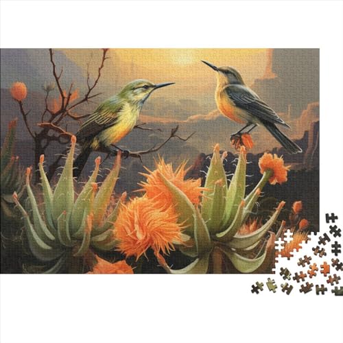 Rotkehlchen Puzzle 1000 Teile Puzzle-Herausforderung Geduldsspiel Logikspiel Geistige Herausforderung Schöner Mockingbird Herausfordernde Unterhaltung Grips-Spiel 1000pcs (75x50cm) von QAHSWIALN