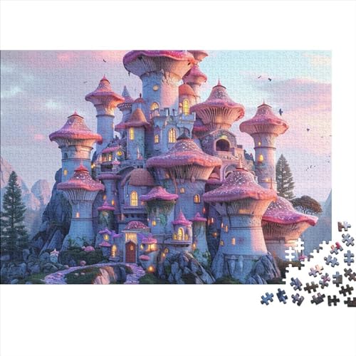 Schlösser Puzzle 1000 Teile Puzzle-Herausforderung Geduldsspiel Logikspiel Schlösser in der geheimen Welt Geistige Herausforderung Entspannung Durch Puzzeln Grips-Spiel 1000pcs (75x50cm) von QAHSWIALN