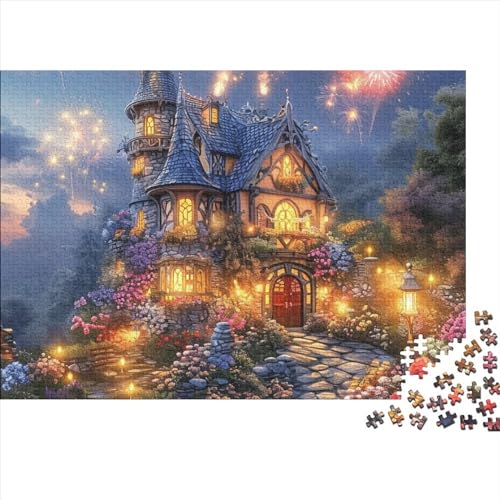 Schlösser Puzzle 1000 Teile Puzzle-Herausforderung Geduldsspiel Logikspiel Schlösser in der geheimen Welt Herausfordernde Unterhaltung Zeitvertreib Für Alle Altersgruppen 1000pcs (75x50cm) von QAHSWIALN